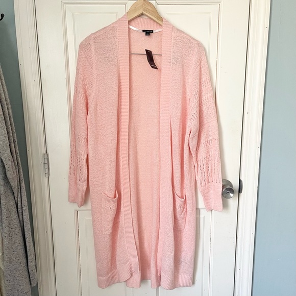 Torrid Duster Open Front Stitch Detail Cardigan Size 1X - Picture 5 of 14